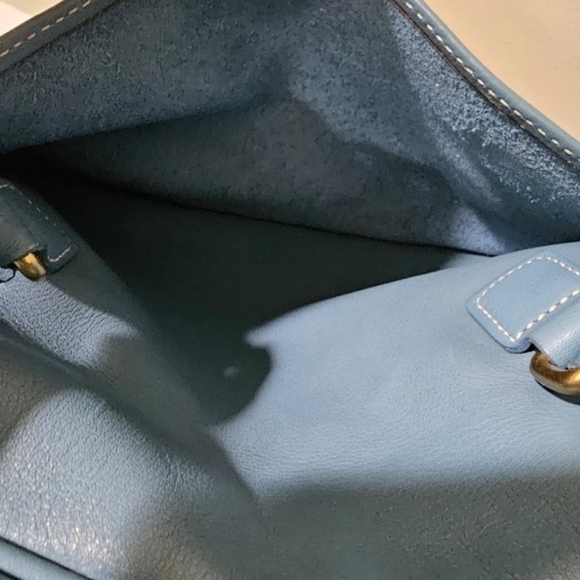 Vintage Coach Penelope Sachel / Travel Bag Purse # 9766 (Turquoise Blue) - Picture 14 of 16